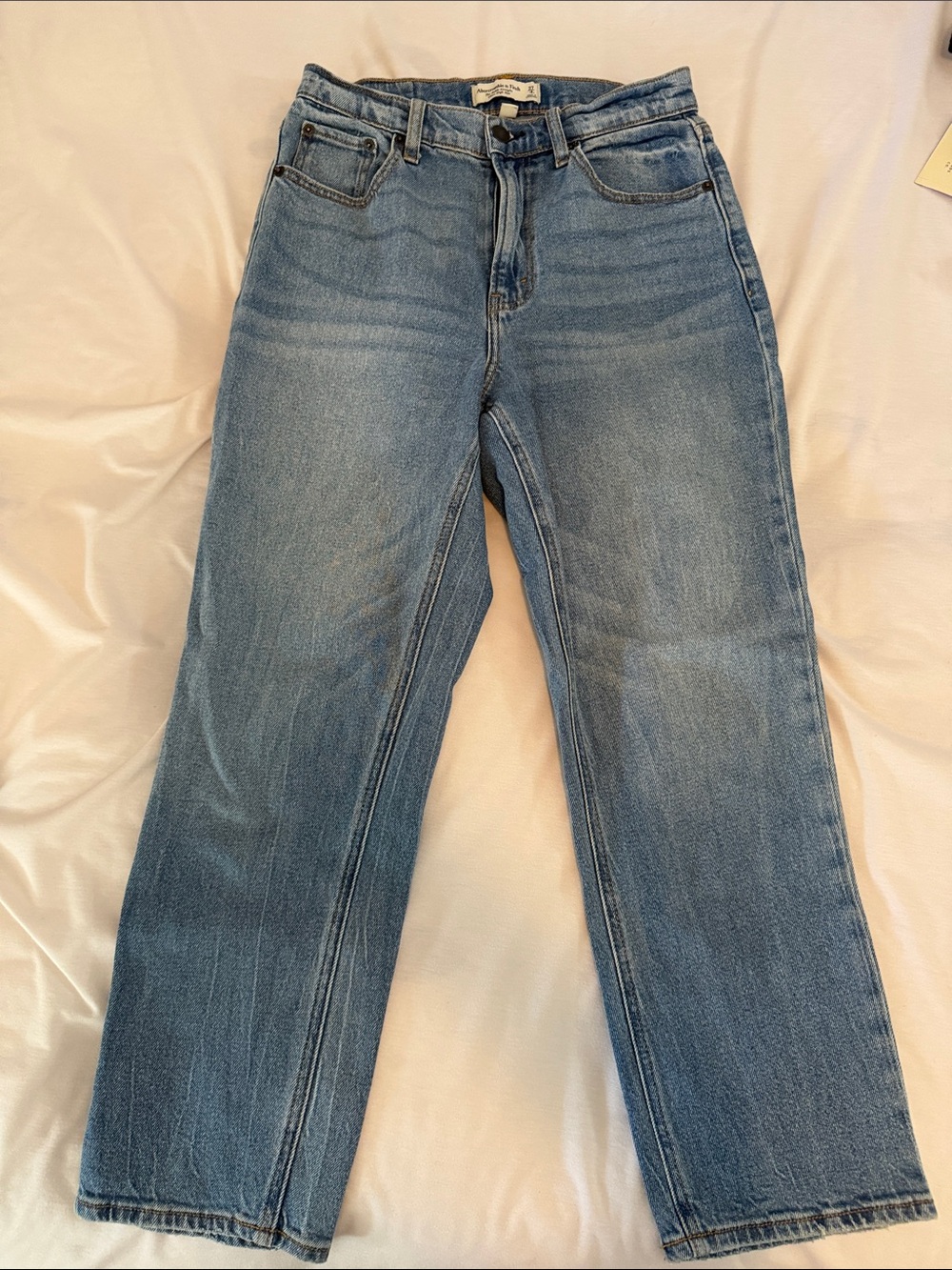 Abercrombie & Fitch Straight-Leg Jeans - Medium Blue Wash